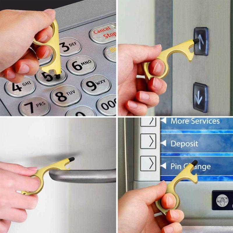 Bezdotykové nástroje na otváranie dverí s príveskom na kľúče