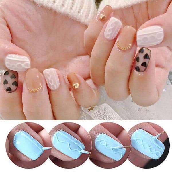 Micro-Carving 3D Emboss Gél na nechty – Obrázok 2