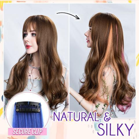 Súprava predlžovacích nástavcov s farebným klipom na vlasy – Obrázok 3