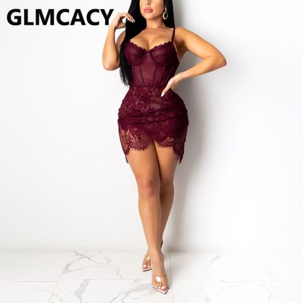 Mihalnicové čipkované živôtikové šaty z priesvitnej sieťoviny – Obrázok 3