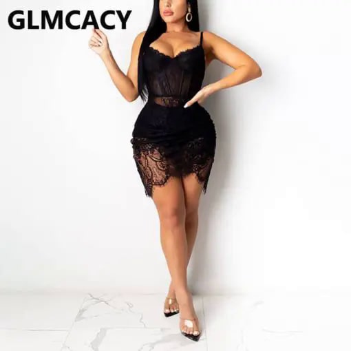 Mihalnicové čipkované živôtikové šaty z priesvitnej sieťoviny